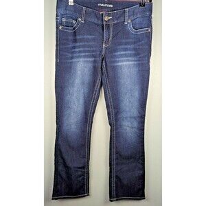 Maurices Medium Wash 5 Pocket Bootcut Cotton Blend Denim Pants Size Medium
